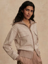 Ablett Jacquard Knit Jacket in Taupe
