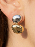 Two Tone Pebble Drop Studs