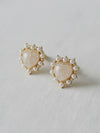 Pale Pink Heart CZ Studs