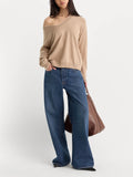 The Cozy V Neck Sweater in Dune Mist