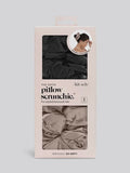 Satin Sleep Pillow Scrunchies in Black/Gold