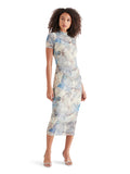 Viv Dress in Pale Blue Multi