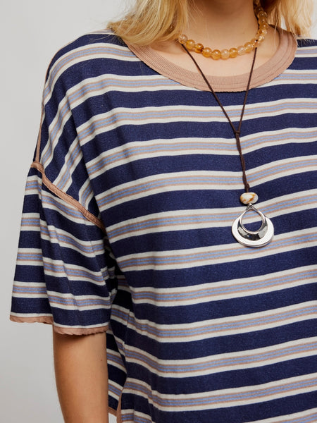 Clean Rugby Tee in Navy Combo