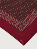 Wool Blend Border Scarf in Rumba Rose