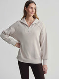 Rhea Half Zip Sweat 2.0 in Chateau Grey & Whitecap Grey