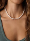 Harbor Statement Necklace in White Jade