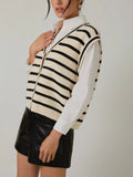Always Classy Stripe Vest in Black & White