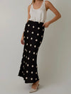 Dotted & Tee'd Skirt in Black