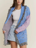 Paisley Party Cardigan in Lavender Combo
