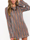 Drifter Mini Dress in Sundown Stripe Knit