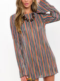 Drifter Mini Dress in Sundown Stripe Knit