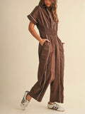 So Jealous Jumpsuit in Brown