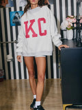 KC Flip It & Reverse It Sweatshirt in Heather Grey