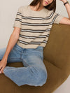 Gatewood Stripe Sweater in Light Oatmeal Heather