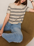 Gatewood Stripe Sweater in Light Oatmeal Heather