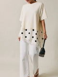 Show Your Spots Asymmetrical Tee in Ivory