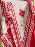 Over The Coat Shawl in Red