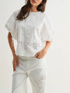 In The Blink Of An Eyelet Blouse in Off White