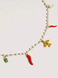 Praiano Pepper & Pearl Charm Necklace