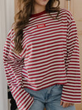 Call The Hogs Stripe Tee in Red