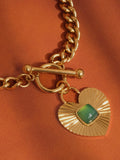 Apres Green Heart Necklace