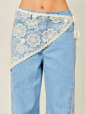 Willow Lace Wrap Scarf in Cream
