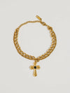 Ares Layered Cross Chain Bracelet