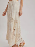 Lunar Lace Maxi Skirt in Natural