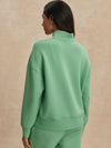 Mavis Mock Neck Sweat in Green Spruce