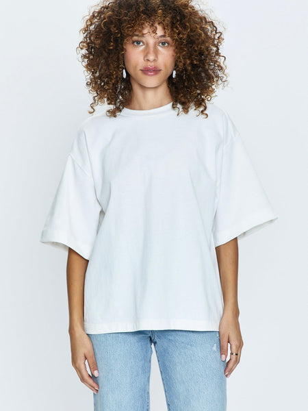 Milan Split Back Tee in Le Blanc