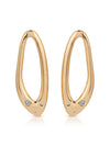 Molten Crystal Dotted Oval Earrings