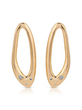 Molten Crystal Dotted Oval Earrings