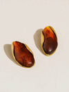 Maelie Resin Drop Earrings in Brown