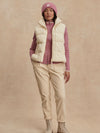 Irina Cable Knit Gilet in Egret