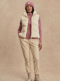 Irina Cable Knit Gilet in Egret