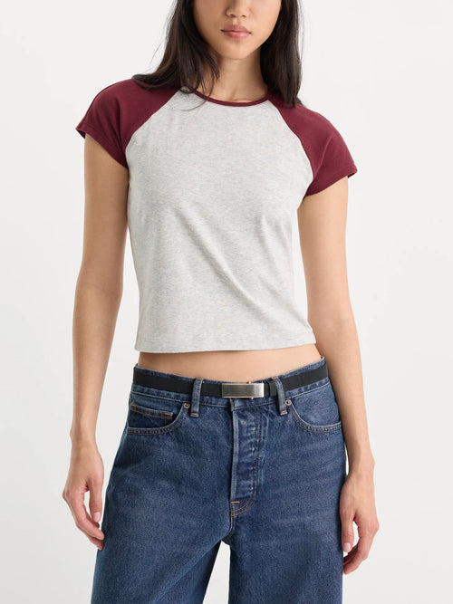 The Raglan Tee in Vintage Grey
