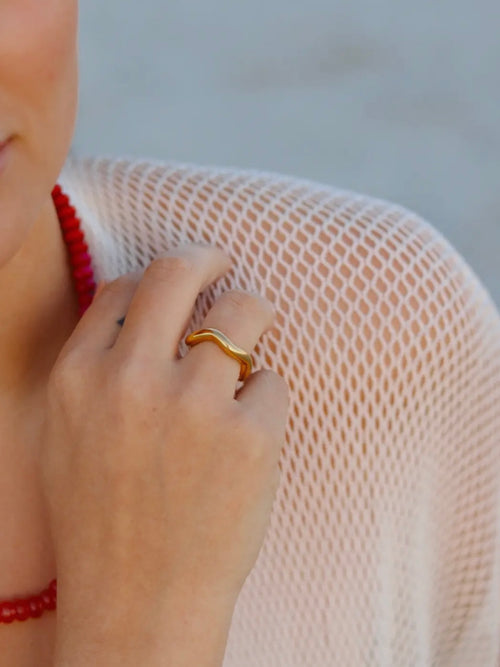 Daphne Irregular Wave Ring