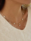 Aveline CZ Floral Chain Necklace