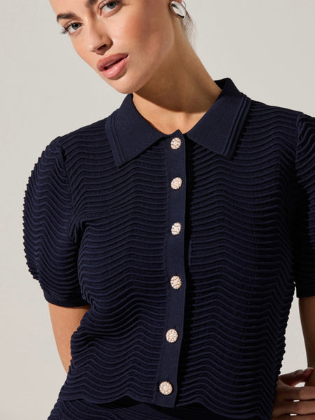 Perrine Cardigan in Navy