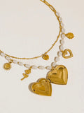 Meadowe Pearl Heart Locket Necklace