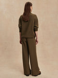 The Extra Wide Leg Pant 29.5 in Military Olive