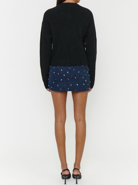 Maggie Cardigan in Noir Knit