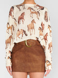 Bonfire Sweater in Wild Horses Knit
