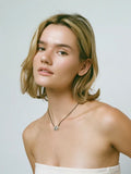 Pebble Necklace in Silver & Black