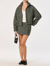 Cooper Jacket in Black Green Plaid