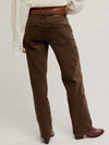 Risk Taker Mid Rise Straight Jean in Workwear Brown