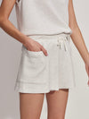 Isabella Mid Rise Short 4 in Ivory Marl