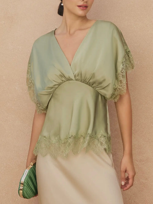 Romance Isn't Dead Blouse in Sage