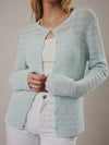 Pointing Fingers Cardi in Aqua