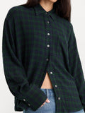 The Crinkle Easy Shirt in Forest Plaid